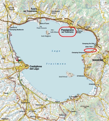 Lago trasimeno map